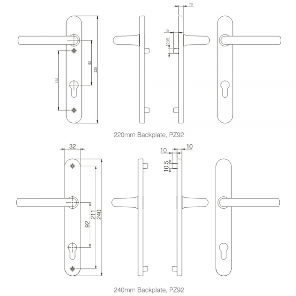 Mila ProStyle Door Handle Round Lever